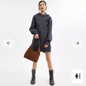 Brooklyn Shoulder Bag 28- Warm Brown Suede